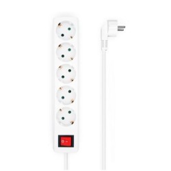 Regleta con Interruptor AISENS A154-0651 - 5xSchuko · 1.4m · Blanco