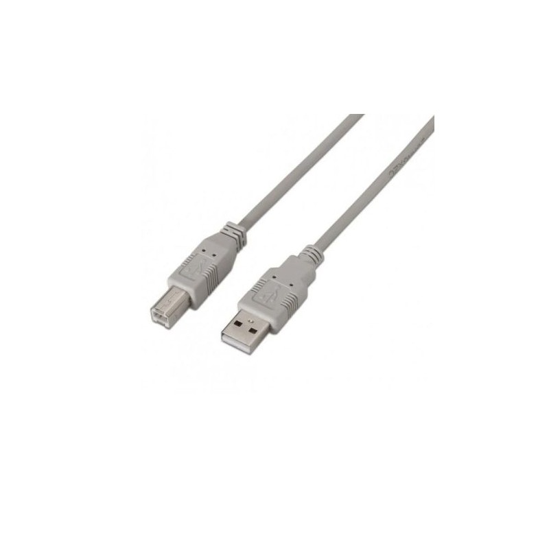 Cable para Impresora USB 2.0 Tipo B/M a USB Tipo A/M - 1m · Gris