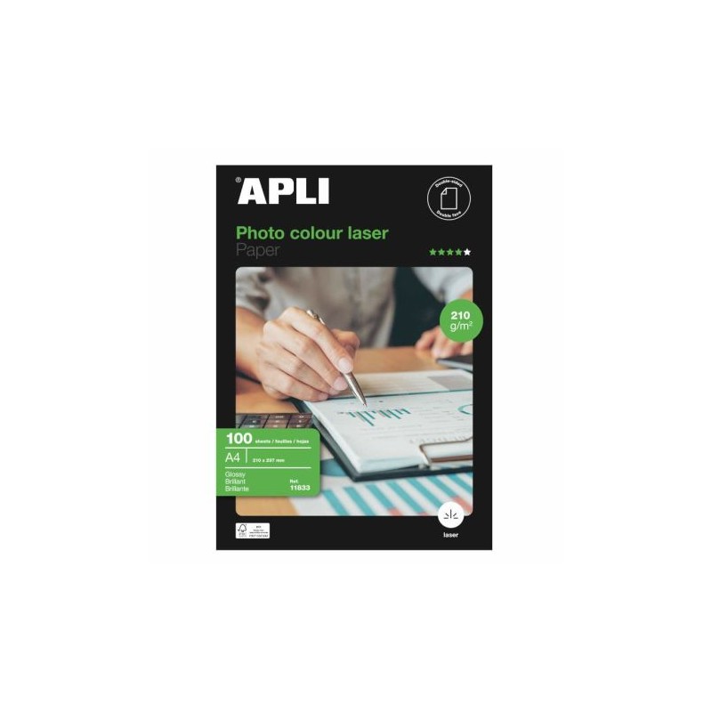 Papel Fotográfico APLI Photo A4 100 Hojas 210 gr - PL11833