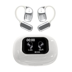 Auriculares Inalámbricos Silnek JM16  - BT 5.4 · Microfono · Estuche de Carga · Traductor IA · Blanco
