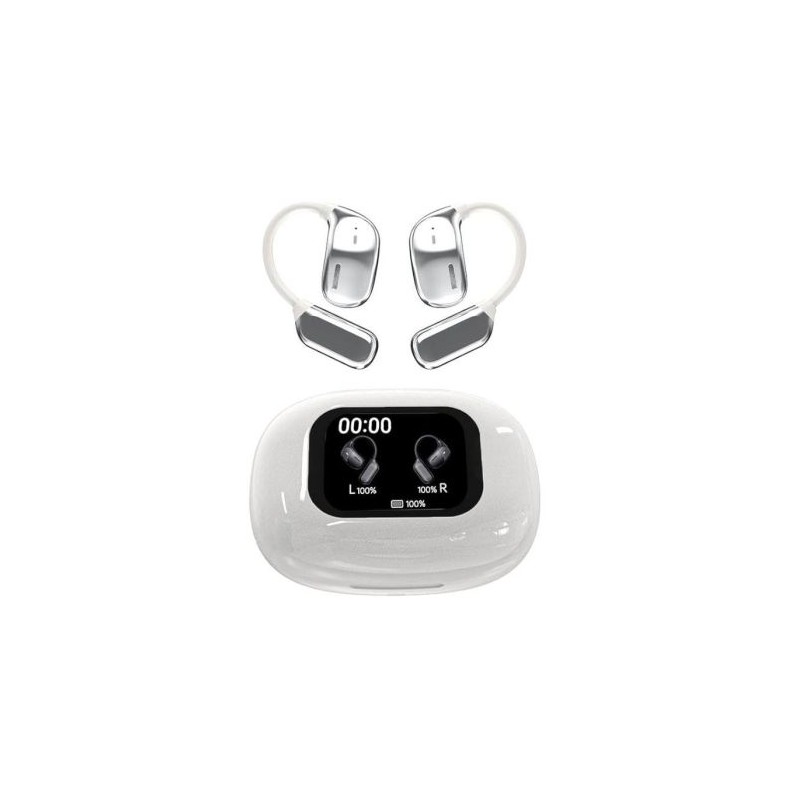 Auriculares Inalámbricos Silnek JM16  - BT 5.4 · Microfono · Estuche de Carga · Traductor IA · Blanco