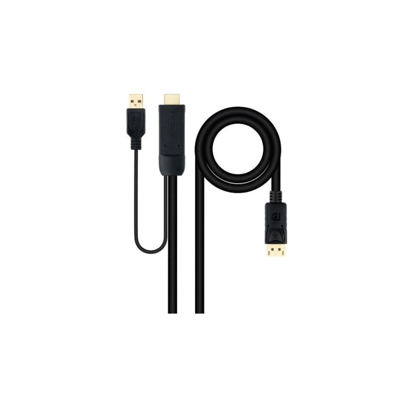 Cable Conversor HDMI/M a Displayport/M - 1.8m · Negro