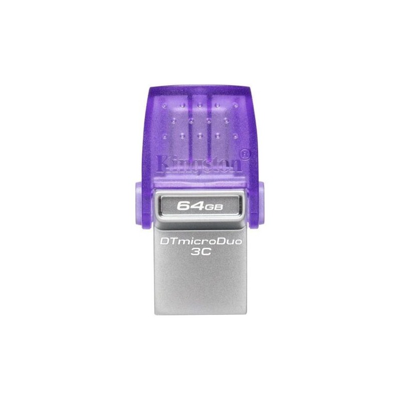 Pendrive KINGSTON DataTraveler microDuo 3C DTDUO3CG3/64GB - 64GB · USB 3.2 · USB Tipo C · Lila
