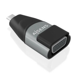 Adaptador Conversor VGA HDB15/H a USB Tipo C/M- Gris