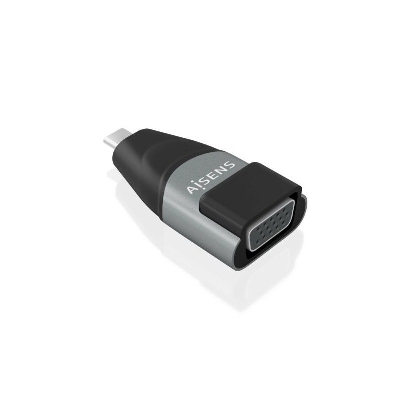 Adaptador Conversor VGA HDB15/H a USB Tipo C/M- Gris