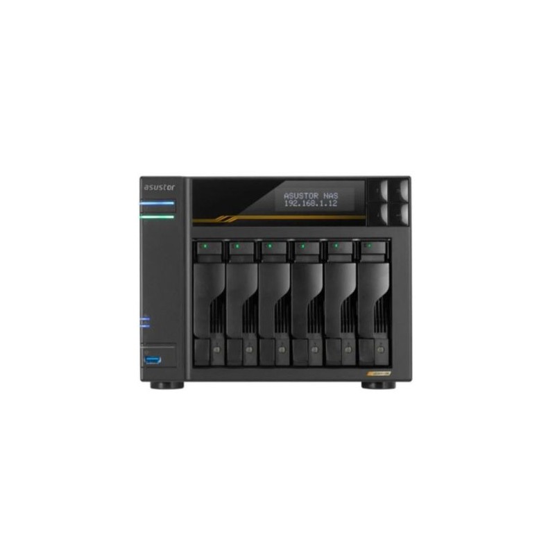 Servidor NAS ASUSTOR Lockerstor 6 Gen3 - AMD Ryzen · 16GB · 6 Bahias · LAN