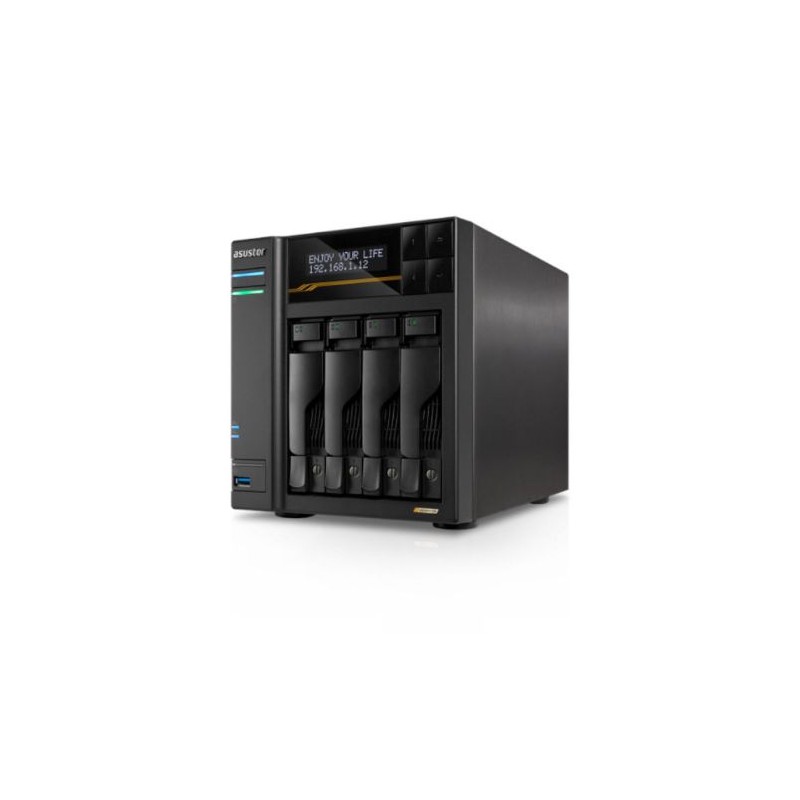 Servidor NAS ASUSTOR Lockerstor 4 - AMD Ryzen · 16GB · 4 Bahias · LAN