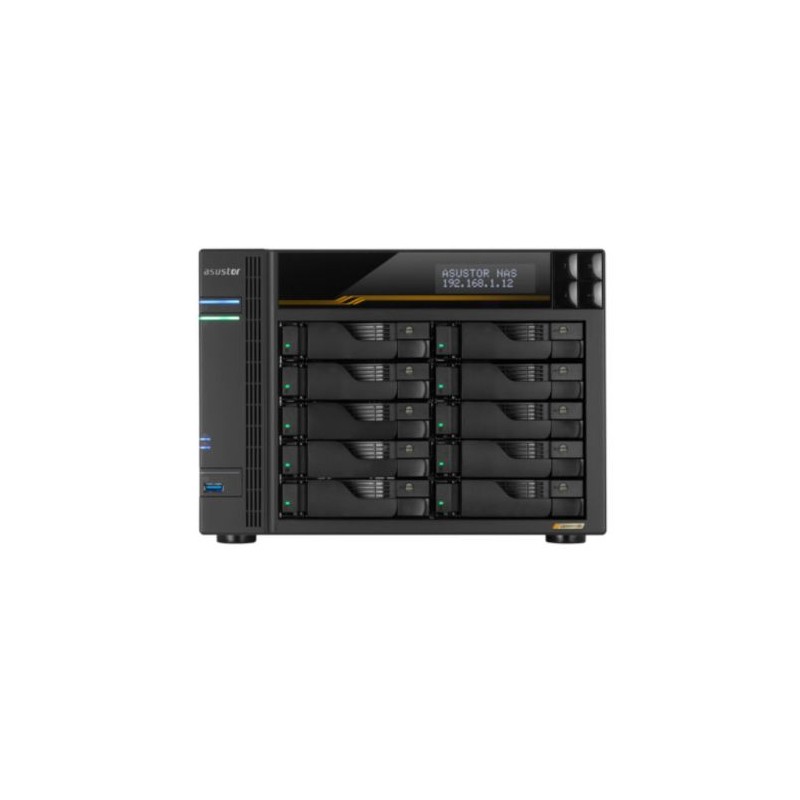 Servidor NAS ASUSTOR Lockerstor 10 Gen3 - AMD Ryzen · 16GB · 10 Bahias · LAN