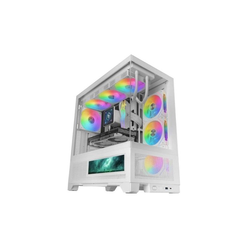 Caja Semitorre MARS GAMIMG MC-LCDX - ATX · 2.5 · 3.5 · USB Tipo C · 1xUSB 3.0 · Blanco