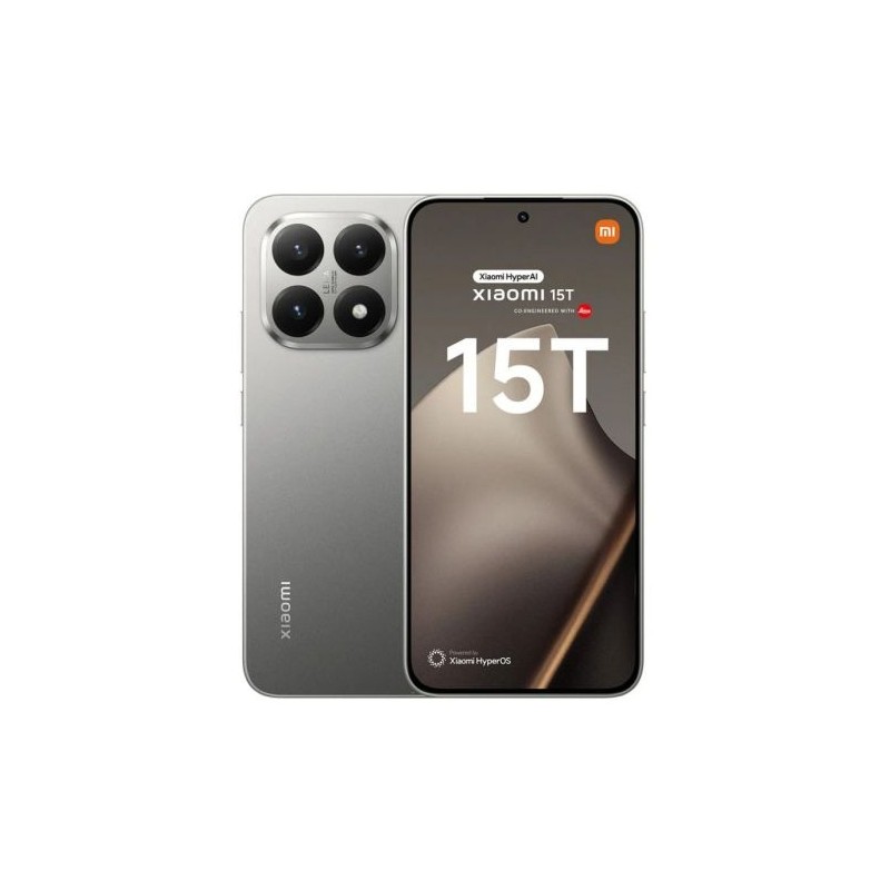 Smartphone XIAOMI 15T - 5G · Dimensity 8400-Ultra · 6.83 AMOLED · 12GB · 256GB · Android · Gris