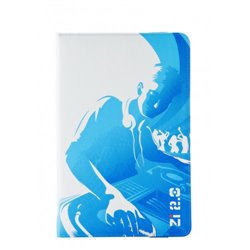 Ziron ZR112 funda para tablet 20,3 cm (8") Folio Azul, Blanco