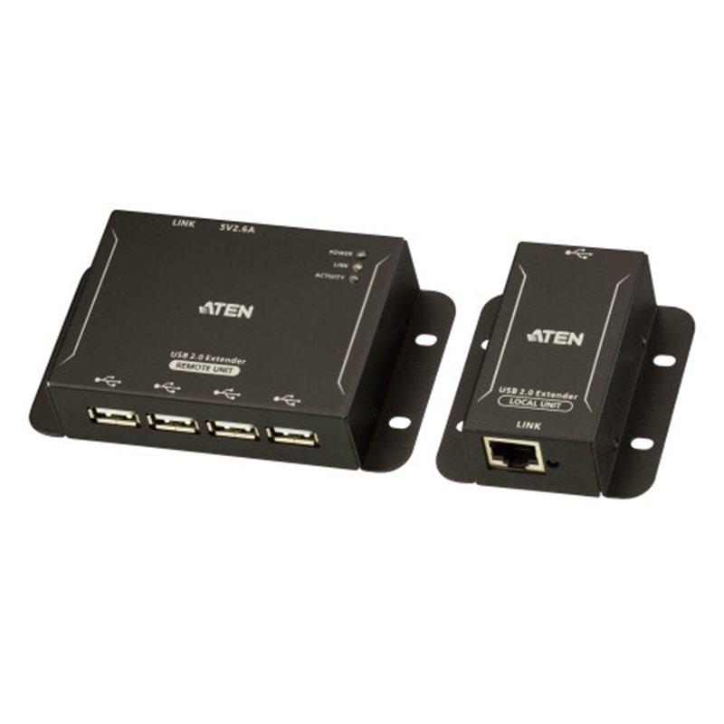 ATEN EXTENSOR USB 2.0 POR CAT 5 CON HUB DE CUATRO PUERTOS (HASTA 50 M) (UCE3250-AT-G)(CP5)