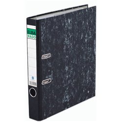 ARCHIVADOR PALANCA RADO CLÁSICO JASPEADO A4 ANCHO COLOR NEGRO ELBA 100081018