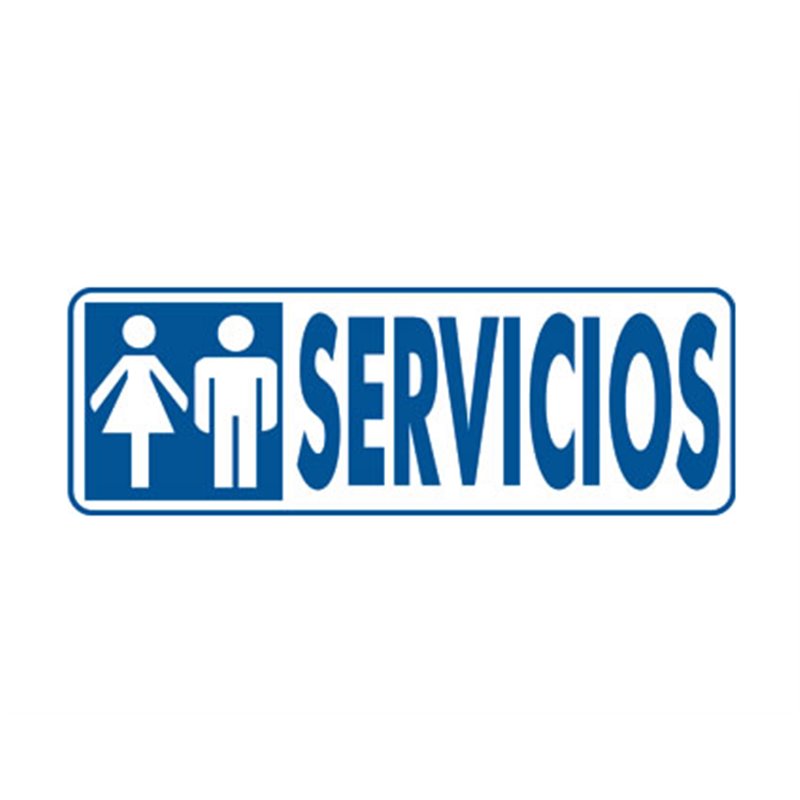 SEÑAL "SERVICIOS" 175X65 PVC GRIS ARCHIVO 2000 6177-00 GS
