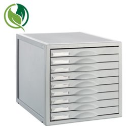 MÓDULO ARCHISYSTEM DE 9 CAJONES 356X316X303 MM GRIS ARCHIVO 2000 8409C GS