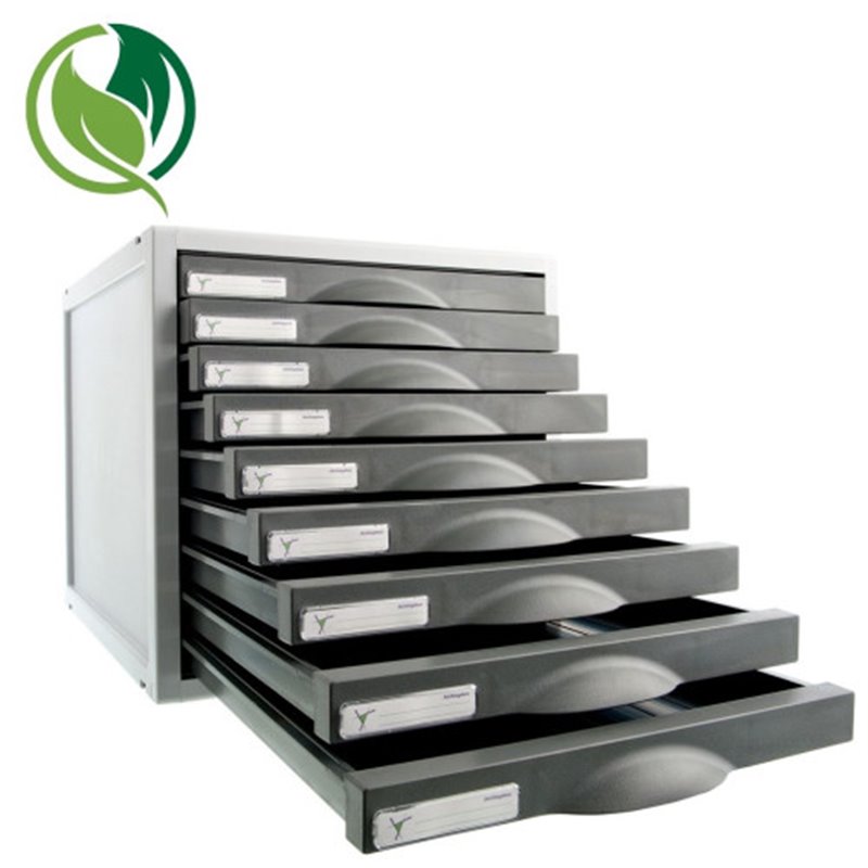 MÓDULO ARCHISYSTEM DE 9 CAJONES 356X316X303 MM GRAFITO ARCHIVO 2000 8409C GF