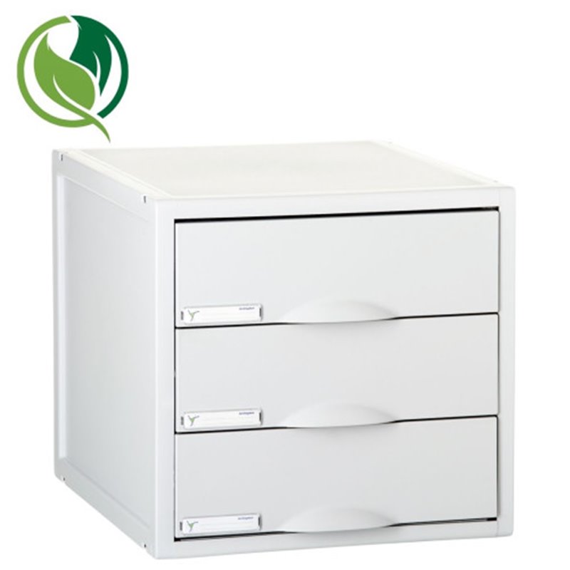 MÓDULO ARCHISYSTEM DE 3 CAJONES 356X316X303 MM GRIS ARCHIVO 2000 8403C GS