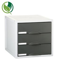 MÓDULO ARCHISYSTEM DE 3 CAJONES 356X316X303 MM GRAFITO ARCHIVO 2000 8403C GF