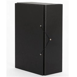 CARPETA DE PROYECTOS LOMO 200 CIERRE GOMAS EN COLOR NEGRO PARDO 972101
