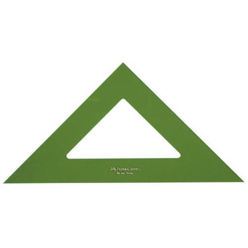 ESCUADRA 28CM NO GRADUADA COLOR VERDE FABER CASTELL 566-28