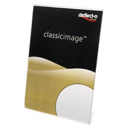 EXPOSITOR DE SOBREMESA EN FORMA L POLIESTIRENO 60X90 MM. VERTICAL DEFLECTO 480801