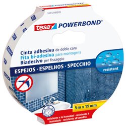 CINTA ADHESIVA POWERBOND DOBLE CARA EXTRA FUERTE (ESPEJOS) 19MM.X5M. TESA 55733-00018-02