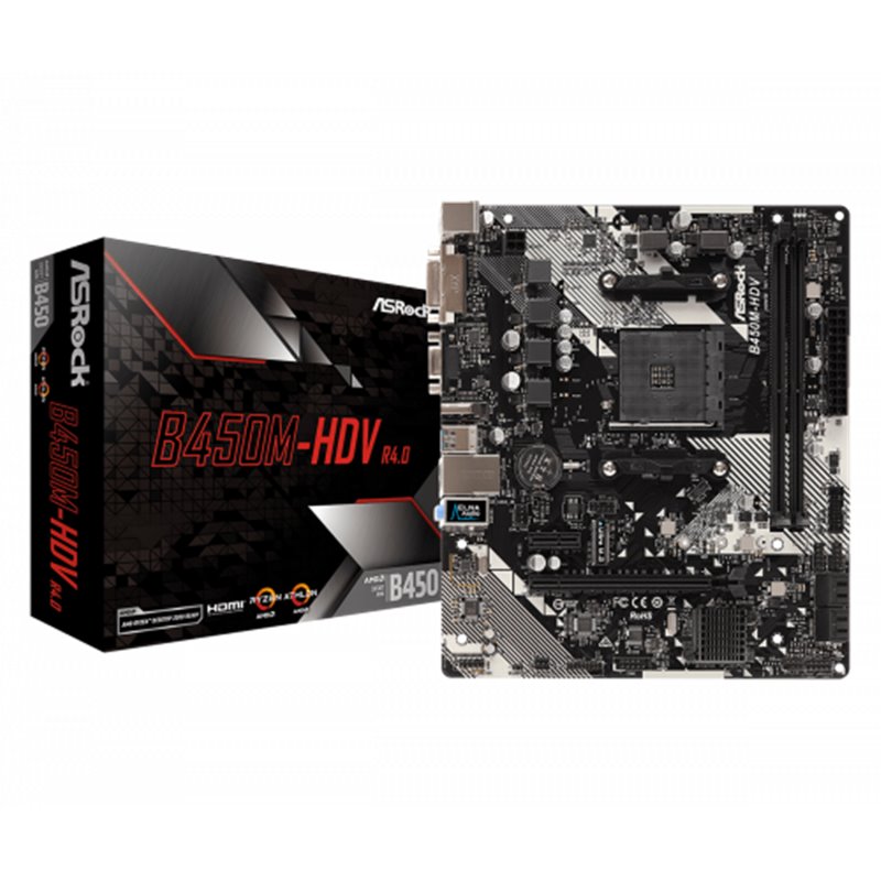 Asrock B450M-HDV R4.0 Zócalo AM4 Micro ATX AMD B450