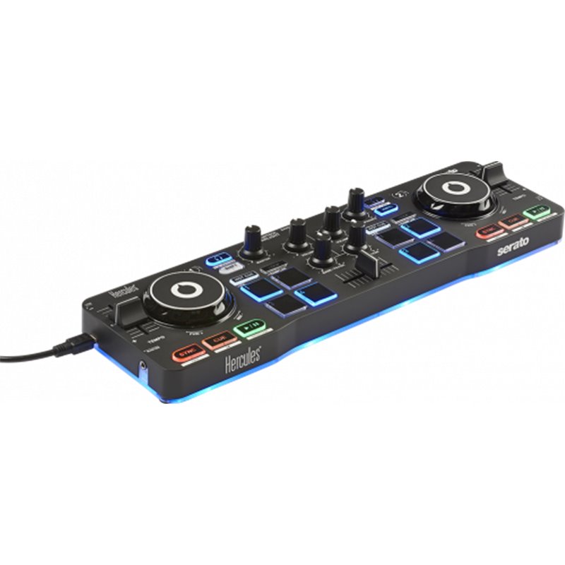 Hercules Starlight Mesa de mezclas con opción de realizar scratch conectando un CDJ 2 canales Negro