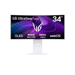 MONITOR LG, 34 PULGADAS, 34GX90SA-W, 86,4 CM, 3440 X 1440 PIXELES, WIDE QUAD HD, OLED, BLANCO