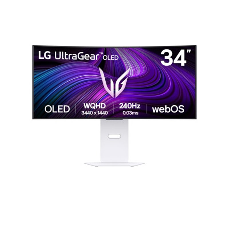 MONITOR LG, 34 PULGADAS, 34GX90SA-W, 86,4 CM, 3440 X 1440 PIXELES, WIDE QUAD HD, OLED, BLANCO