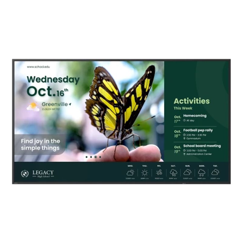 BENQAV DIGITAL SIGNAGE ST4304 (9H.S3YTB.RE2) 43", 18/7 ANDROID 14.0, 4GB 32GB, 350 NITS, 3840 X 2160, REMOTE CONTROLLER, NO OPS 