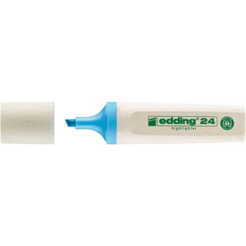 MARCADOR FLUORESCENTE ECOLINE 24 COLOR AZUL CLARO EDDING 24-010