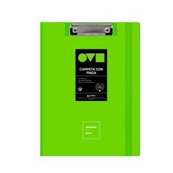 CARPETA A4 TAPA POLYFOAM CON PINZA SUPERIOR UNEQUAL MINIMAL VERDE GRAFOPLAS 1550921