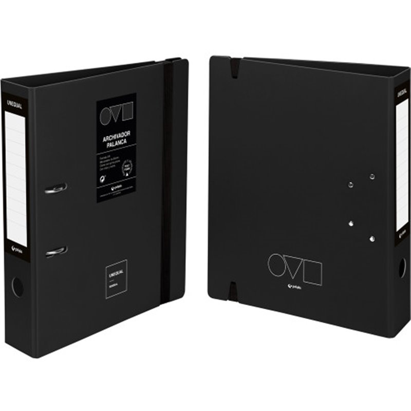 ARCHIVADOR A4 65MM EN POLYFOAM UNEQUAL MINIMAL NEGRO GRAFOPLAS 17262810