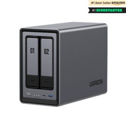 Ugreen NASync DXP2800 NAS System 2-Bay Compacto Intel® N N100 8 GB DDR5 0 TB UGOS Pro Negro