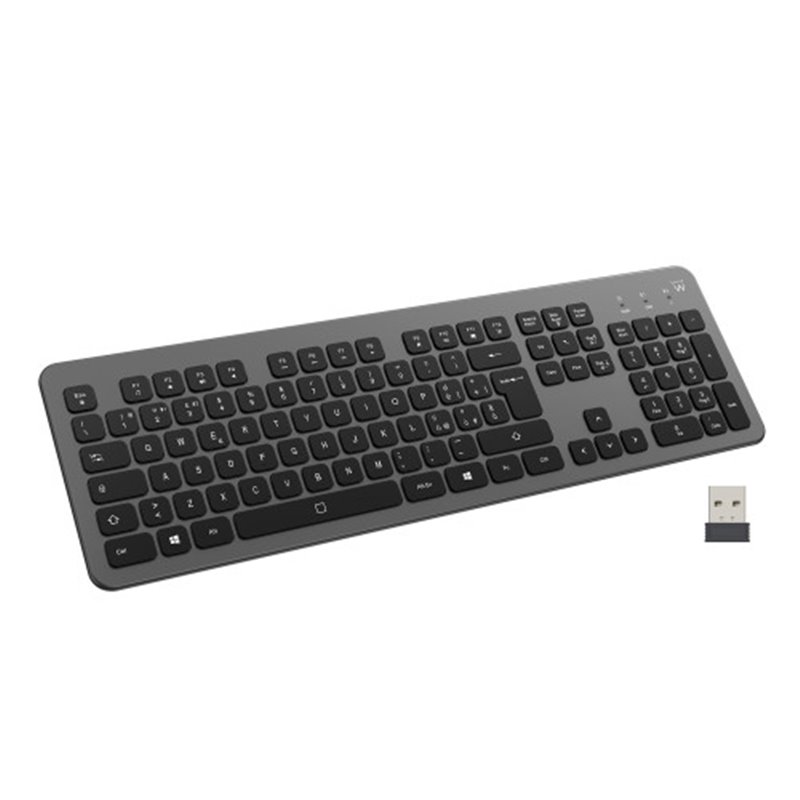 EWENT TECLADO SLIM MULTICONEXION BT Y WIFI, RETROILUMINADO