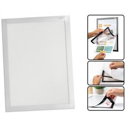 BOLSA 2 MARCOS MAGNÉTICOS ADHESIVOS A4 GRIS FAIBO 40601