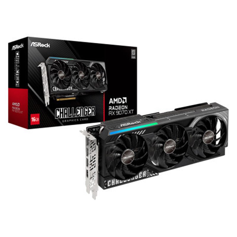 VGA ASROCK RX 9070 XT CHALLENGER,AMD,RX9070XT,16GB,GDDR6,256BIT,1HDMI+3DP (RX9070XT CL 16G)