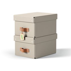 PACK 2 CAJAS DE ALMACENAMIENTO CARTÓN PEQUEÑA COLOR BEIGE LEITZ 61470012