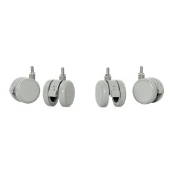 PACK DE 4 RUEDAS PARA MESA ELÉCTRICA COLOR GRIS LEITZ 53740085