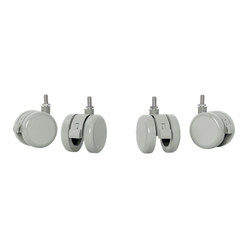 PACK DE 4 RUEDAS PARA MESA ELÉCTRICA COLOR GRIS LEITZ 53740085