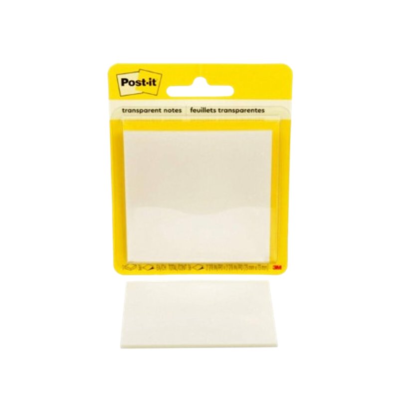 PACK 36 HOJAS DE NOTAS TRANSPARENTES 600 TRSPT 73X73MM. POST