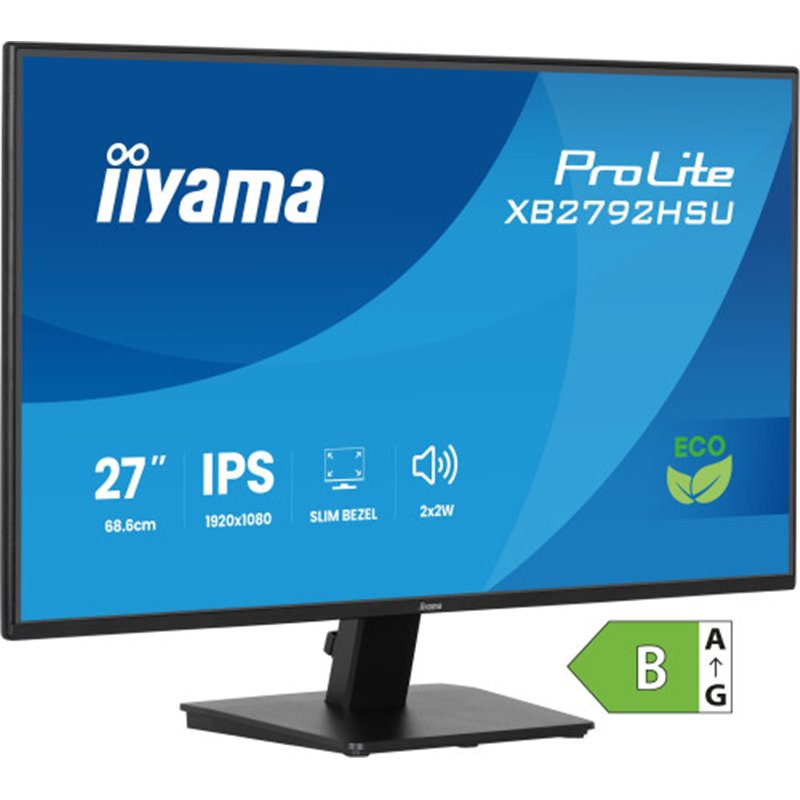 MONITOR IIYAMA, 27 PULGADAS, PROLITE, IPS PANEL TECHNOLOGY, 1920X1080, 120HZ, MATE NEGRO