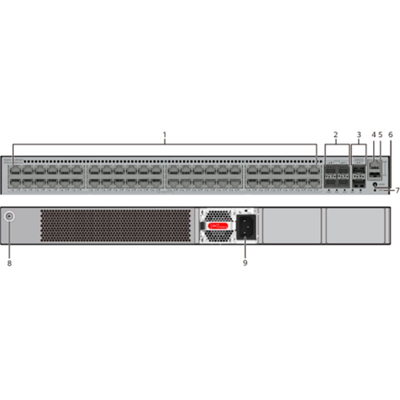 HUAWEI S5735-L48PN4XE-A-V2 (48*10M/100M/1G/2.5GE BASE-T PORTS, 4*10GE SFP+ PORTS, 2*12GE STACK PORTS, POE+, 828W POE, 1*1000W AC