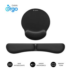 SUBBLIM SUBMP-04E020 descansa muñecas Algodón, Licra, Espuma de memoria, Poliuretano (PU) Negro