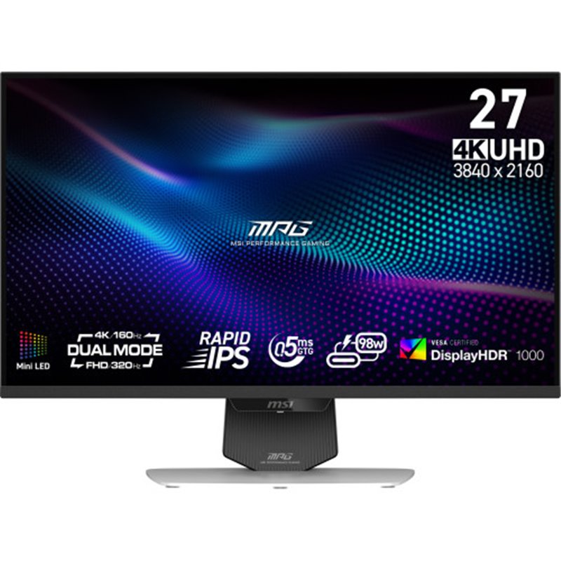 MSI MPG 274URDFW E16M pantalla para PC 68,6 cm (27") 3840 x 2160 Pixeles 4K Ultra HD LED Negro, Blanco
