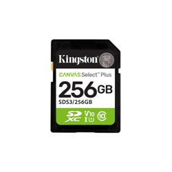 Kingston Technology 256 GB SDXC Canvas Select Plus Gen3 150 MB/s C10 UHS-I U1 V10