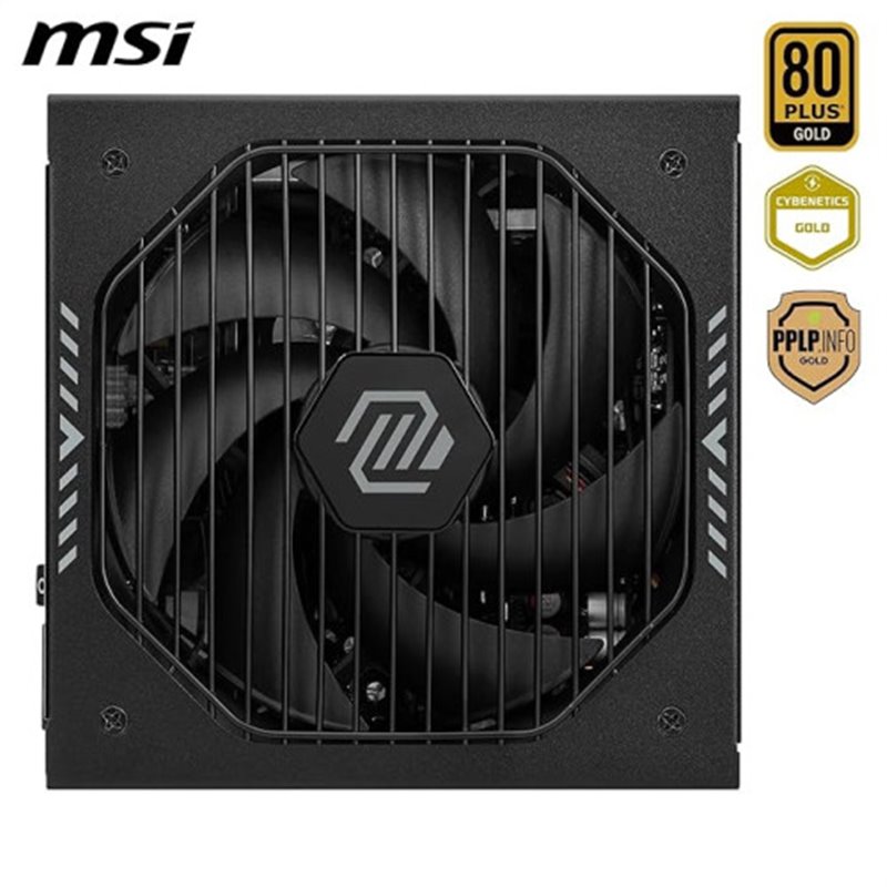 FUENTE ALIMENTACION MSI MAG A1000GLS PCIE5,PSU,1000W,80 PLUS GOLD,MODULAR,135MM,ACTIVE PFC,PCI-E 5.0 (16 PIN)X1,PCI-E (6+2 PIN)X