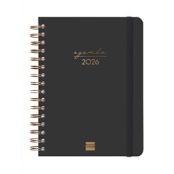 AGENDA 2026 TRENDY ALMA E10 155X212MM DIA PAGINA NEGRO FINOCAM 762040126