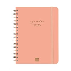 AGENDA 2026 TRENDY ALMA E10 155X212MM SEMANA VISTA HORIZONTAL CORAL FINOCAM 762020526